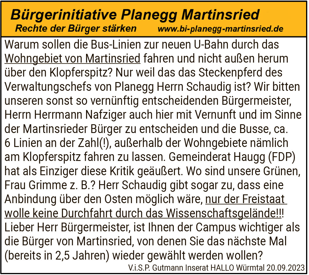 Wer ist eigentlich die Bürgerinitiative Planegg Martinsried?