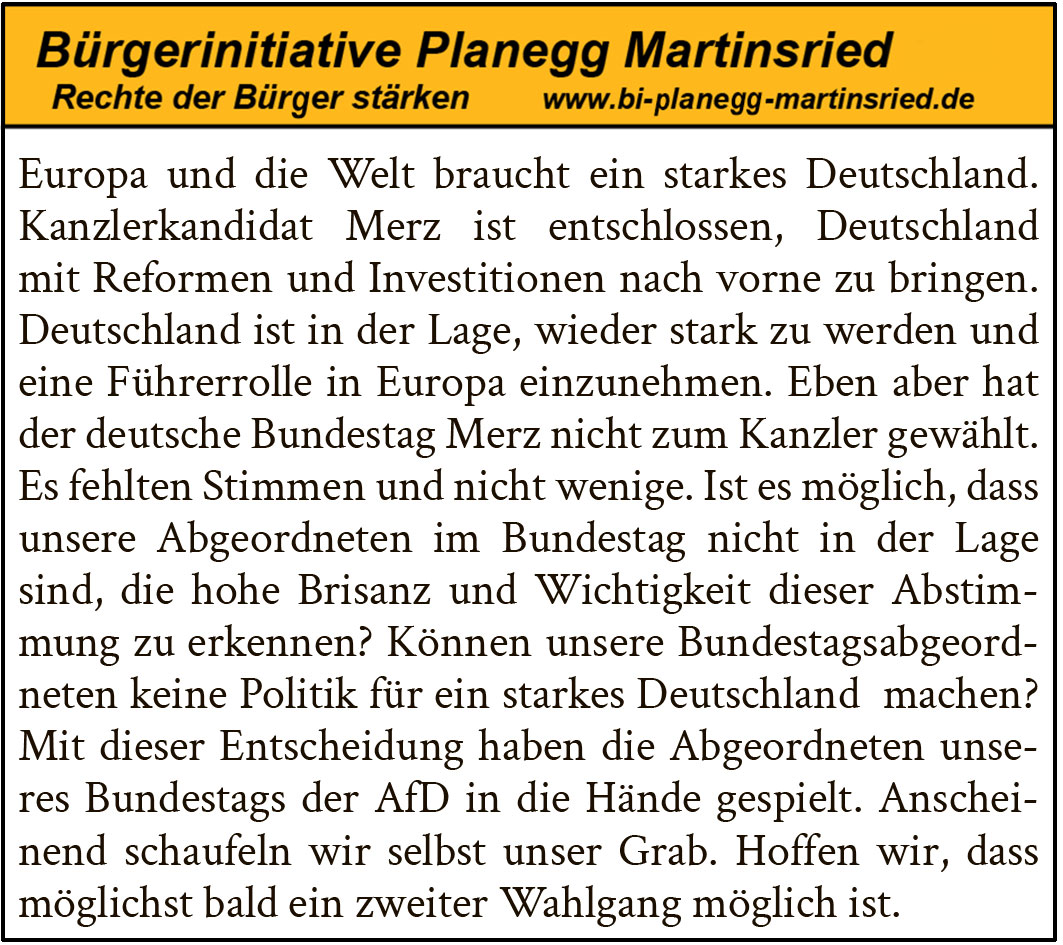 Die Bundestagsabstimmung am vergangenen Mittwoch über den Vorschlag der Union, Friedrich Merz zum Bundeskanzler zu wählen, hat eine hohe Brisanz. Denn sie wirft ein Schlaglicht auf die politischen Kräfteverhältnisse in Deutschland. Im ersten Wahlgang verpasste Merz die Mehrheit – auch weil Abgeordnete der AfD nicht geschlossen für ihn stimmten. In einem zweiten Wahlgang kam Merz dann doch noch auf die erforderliche Mehrheit. Das Ergebnis ist nicht nur Ausdruck einer politischen Konstellation, sondern auch ein Signal für den Zustand der parlamentarischen Demokratie in Deutschland.